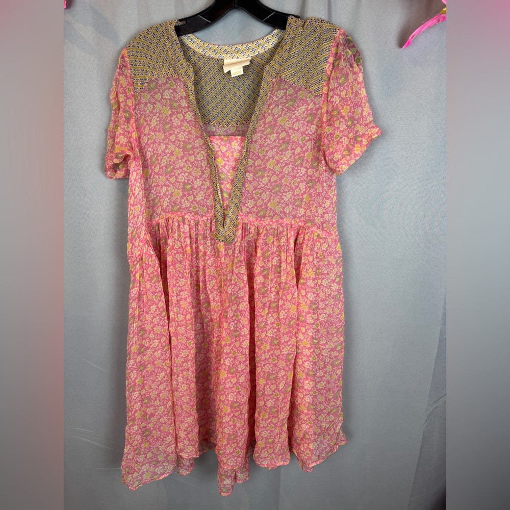 Anthropologie Maeve Sheer Babydoll Dress- Size 4 - Picture 8 of 11